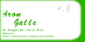 aron galle business card
