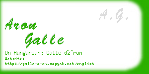 aron galle business card